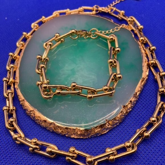 Paperclip Necklace -Bracelet Set - Picture 3 of 10